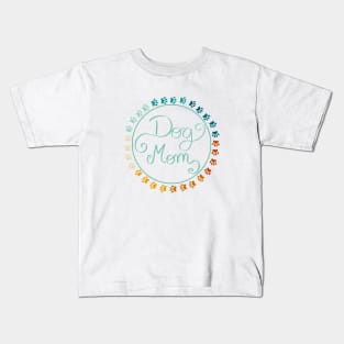 Colorful dog mom Kids T-Shirt